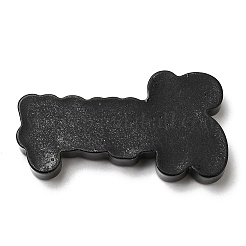 オペーク樹脂カボション  言葉の蜂蜜  赤ミディアム紫  22x42x5mm&nbsp;LS-CRES-M022-01G