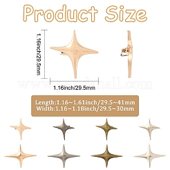8個 8スタイル 亜鉛合金 ラペルピン バックパック 衣類用  スター  ミックスカラー  29.5~41x29.5~30mm  1個/スタイル&nbsp;JEWB-CJ0003-67