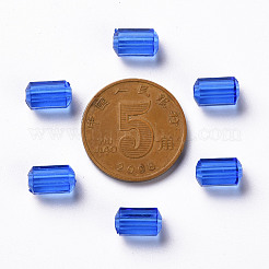 透明なアクリルビーズ  多面カット  ポリゴン  ブルー  9x5mm  穴：1.8mm  約3496個/500g&nbsp;TACR-S154-27B-86