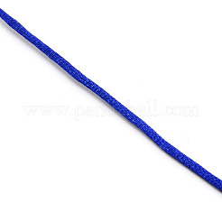 ポリエステルサテンのラットテールコード  中国の結び目  ラウンド  ブルー  3mm  約10.94ヤード（10m）/バンドル&nbsp;OCOR-WH0066-43G