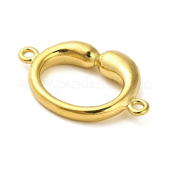 304ステンレススチール楕円リングコネクタチャーム  ゴールドカラー  21x33x6mm  穴：1.8mm&nbsp;STAS-D195-03G-02