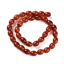 天然石カーネリアンビーズ連売り  染め＆加熱  ライス  11.5~12x9~10mm  穴：1.6mm  約34個/連  15.94''（40.5センチメートル）&nbsp;G-NH0019-C01-02