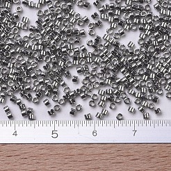 MIYUKIデリカビーズ小  シリンダー  日本製シードビーズ  15/0  （dbs0038)パラジウムメッキ  1.1x1.3mm  穴：0.7mm  約35000PCS /ボトル  10 G /ボトル&nbsp;SEED-JP0008-DBS0038