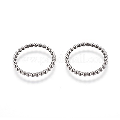 変色しにくい201ステンレススチール製リンクリング  リング  ステンレス鋼色  22x2.3mm  穴：18mm&nbsp;STAS-L232-039B