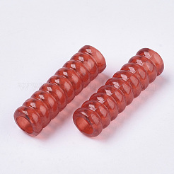 クリアアクリルヨーロピアンビーズ  染め  大穴ビーズ  チューブ  ミックスカラー  24x7mm  穴：5mm  約930個/500g&nbsp;TACR-T015-029