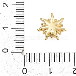 真鍮製マイクロパヴェキュービックジルコニアペンダント  太陽のチャーム  ラックめっき  長持ちメッキ  カドミウムフリー＆鉛フリー  18KGP本金メッキ  12x11.5x5mm  穴：1.7mm&nbsp;RB-CBAB488-04G-02
