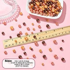50g ABSプラスチック模造真珠ビーズ  ラウンド  暗赤色  6~10x5~9mm  穴：1.8~2.5mm&nbsp;KY-YW0002-01A