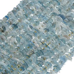 天然石アクアマリンビーズ連売り  チップ  シードビーズで  8~14x7~11x1~4mm  穴：0.9~1mm  約82~85個/連  15.28~15.59''（38.8~39.6センチメートル）&nbsp;GG-CBAE051-B01-01