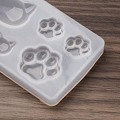ペンダントシリコンモールド  ジェッソ樹脂鋳造金型  ホワイト  足跡  77x49x8mm&nbsp;X1-AJEW-S041-02C