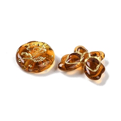 透明なアクリルビーズ  ライン入り  混合図形  サドルブラウン  7.5~22.5x7.5~21x5.5~13mm  穴：1.2~5.5mm  約485個/500g&nbsp;MACR-L005-05B