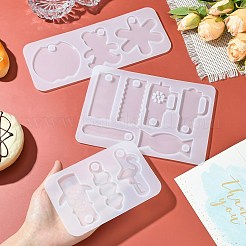 3個 3スタイル シッピーカップ 固定カップ タグ バッグ ジッパー ペンダント シリコンモールド  エポキシ樹脂工芸品作り  長方形  ホワイト  91~132x142~225x5mm  穴：10.4~10.7mm  内径：69~79x17~78mm  1個/スタイル&nbsp;SIL-CJ0002-97