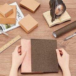 DIYポリエステル生地1枚  ペーパーバック付き  製本用  コーヒー  430x1000mm&nbsp;DIY-OC0009-58D