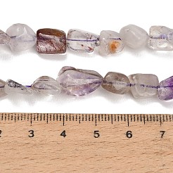 天然スーパーセブンクォーツビーズ連売り  ナゲット  8~18x8~10x4~8mm  穴：1mm  約40個/連  15.35''（39センチメートル）&nbsp;GG-CBAC61B-B01-01