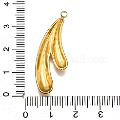 304ステンレスペンダント  ティアドロップチャーム  18KGP本金メッキ  37x13.5x3mm  穴：1.8mm&nbsp;LS-STAS-M116-35G