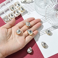 プレシオサ® マキシマ クリスタル 縫い付けカップ  マルチ連リンク  チェコクリスタル  真鍮製爪付き台座付き  719 37 418 バロック梨  ゴールドカラー  クリスタル00030個  18x13mm&nbsp;Y-PRC-SD18-00030-G