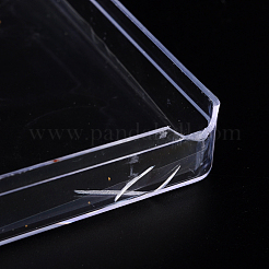 （訳あり商品）  カラムプラスチックビーズコンテナ  透明  16x12.2x5.5cm&nbsp;LS-CON-J002-01