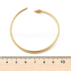 女性用304ステンレススチールカフバングル  18KGP本金メッキ  内径：2インチ（5.1cm）&nbsp;BJEW-B120-01G-03