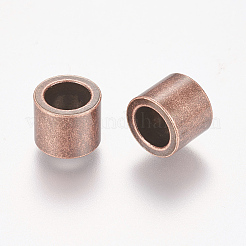 304ステンレススチールビーズ  大穴ビーズ  コラム  赤銅鉱  10x8mm  穴：6.5mm&nbsp;STAS-E144-027R1