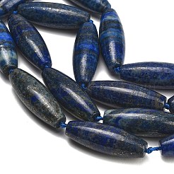 天然石ラピスラズリビーズ連売り  ライス  染め  40.5~41.5x14~14.5mm  穴：1.2mm  約9個/連  15.20''~15.55''（38.6~39.5センチメートル）&nbsp;G-L654-G19-01