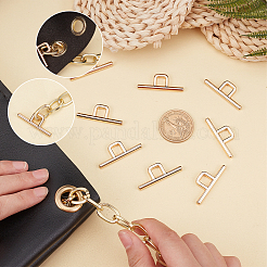 亜鉛合金バッグクラスプ  バッグバックルアクセサリー作り用  ライトゴールド  3.55x1.3x0.35cm  10個/袋&nbsp;FIND-WR0004-11