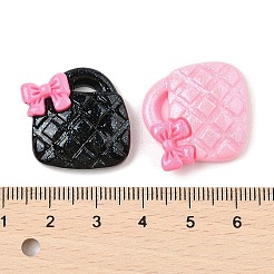 不透明な漫画の樹脂カボション  グリッターパウダー  botknow のハンドバッグ  ミックスカラー  22.5x23.5x6.5mm&nbsp;CRES-R456-08A