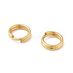 304ステンレススプリットリング  イオンプレーティング（ip）  18KGP本金メッキ  6x1.5mm  内径：4.5mm  約200個/セット&nbsp;STAS-M118-01G-6mm