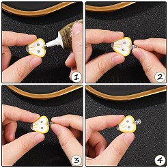 230個 4スタイル 透明 ABS プラスチック ペンダント ブランク  毛髪パーツ  DIYヘアタイアクセサリー用  透明  7.5~16x6.5~9x5~6.5mm  穴：2~2.5mm&nbsp;FIND-YW0007-54