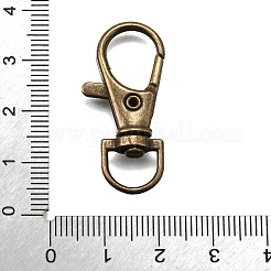 合金回転式ナスカン  カニカン付き  アンティークブロンズ  34.5x15x5.5mm&nbsp;FIND-Q003-01AB