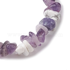 女性用菱形天然宝石ストレッチブレスレット  内径：2-1/8インチ（5.5cm）&nbsp;BJEW-JB10997-01