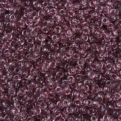 MIYUKIラウンドロカイユビーズ  日本製シードビーズ  11/0  （rr142)透明スモーキーアメジスト  11/0  2x1.3mm  穴：0.8mm  約50000個/ポンド&nbsp;SEED-G007-RR0142