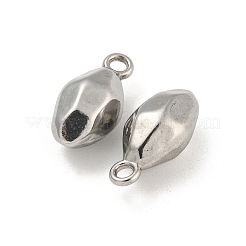 変色しない304ステンレススチールペンダント  豆チャーム  ステンレス鋼色  16x8x7mm  穴：1.8mm&nbsp;STAS-N103-86P