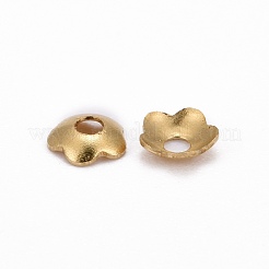 真鍮製ビーズキャップ  花  金色  サイズ：直径約4mm  穴  1.2mm&nbsp;KK-TB857-G