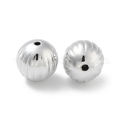 メッキアクリルビーズ  ラウンド  銀メッキ  16mm  穴：1.9mm&nbsp;PACR-Q008-12S-1