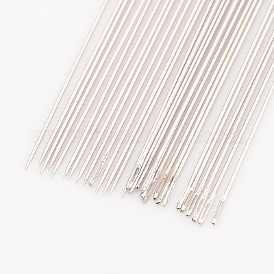 変色防止スチールビーズ針  ステンレス鋼色  150x0.8mm  約50個/袋&nbsp;ES018Y-1