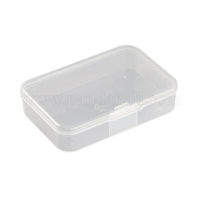 ポリプロピレン製プラスチックビーズ収納ケース  長方形  透明  8.8x6x2.1cm&nbsp;CON-E015-13-1