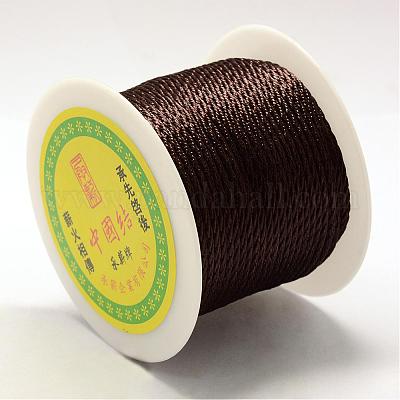 編み込みナイロン糸  ココナッツブラウン  2mm  約54.68ヤード（50m）/ロール&nbsp;NWIR-R026-2.0mm-738-1