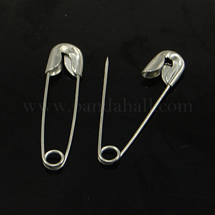 アイアン製安全ピン  プラチナ  56x11x3mm  ピン：1mm  約500個/袋&nbsp;NEED-D038-55mm-1