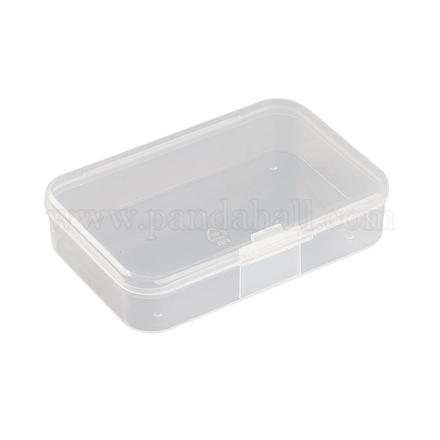 ポリプロピレン製プラスチックビーズ収納ケース 長方形 透明 8.8x6x2.1cm CON-E015-13-1