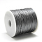 Nylon Satin Rattail Cord, for Bracelet Jewelry Making Chinese Knot Macrame Craft, Gray, 2.5mm, about 32.81 Yards(30m)/Roll