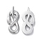 Non-Tarnish 304 Stainless Steel Cabochons, Snake, Stainless Steel Color, 24.5x10.5x2mm