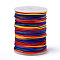 Segment Dyed Polyester Thread, Chinese Knotting Cord, Colorful, 0.8mm, about 10.93 yards(10m)/roll