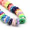 Polymer Clay Bead Strands, Flower, Mixed Color, 4~6x4~6x1~1.5mm, Hole: 2mm, about 313~350pcs/strand, 15.35 inch~16.14 inch