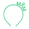 Luminous Plastic Headbands, Crown, Lime Green, 140x120mm