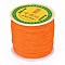 Braided Nylon Thread, Chinese Knotting Cord for Beading Jewelry Making Macrame Craft, Dark Orange, 0.8mm, about 100yards/roll
