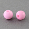 Solid Chunky Acrylic Ball Beads, Round, Pearl Pink, 4mm, Hole: 1mm, about 14800pcs/500g