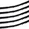 10 Yards Polyester Ribbons, with Round Pom Pom Ball, Black, 3/8 inch(10mm), about 10.00 Yards(9.14m)/Set