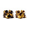 Transparent Acrylic Beads, Crab, Dark Goldenrod, 17x20.5x9mm, Hole: 2.8mm