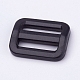 プラスチックバックル  長方形  ブラック  26.5x20.5mm  穴：3x19mm&nbsp;X-BUTT-E124-01-1