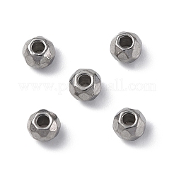 変色しない201ステンレススチールビーズ  ラウンド  ステンレス鋼色  3x2.5mm  穴：1.2mm&nbsp;X-STAS-G298-08A-P