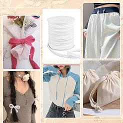 22.5mのシェニールリボントリム  洋服アクセサリー  ホワイト  1/2インチ（12mm）  約24.61ヤード（22.5m）/セット&nbsp;OCOR-BC0009-53B